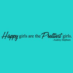 Audrey Hepburn Quote Vinyl Wall Decal Happy Girls Art - thumbnail 3