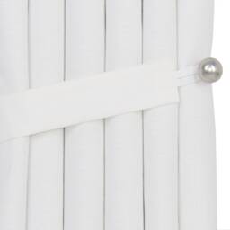 Brown & White Curtains - Chocolate Linen Curtains, Striped Taupe Mocha Curtain Panels, Luxury Living Room Bedroom Drapes - thumbnail 3