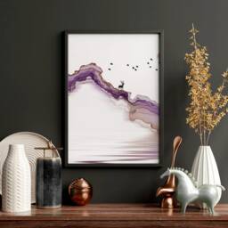 Trendy Japandi Landscape Sunset Set Of 3 Framed Wall Art Prints For A Calming Office Desk Decor, Zen Gallery Home - thumbnail 2