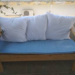 Wicker Outdoor Sofa Weather-Resistant Patio Lounge - Assembly Required - thumbnail 3
