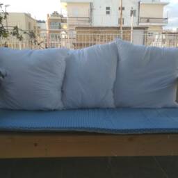 Wicker Outdoor Sofa Weather-Resistant Patio Lounge - Assembly Required - thumbnail 2