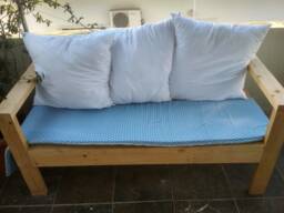 Wicker Outdoor Sofa Weather-Resistant Patio Lounge - Assembly Required - thumbnail 1