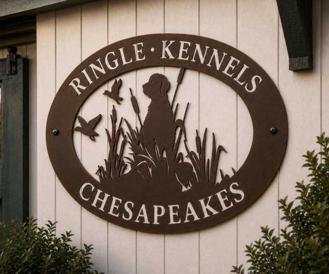 Hunting Dog Sign Personalized Metal Artwork Custom Retriever Plaque Steel Outdoor Wall Art Rustic Barn Scene Pheasant Hunter Gift - image 1