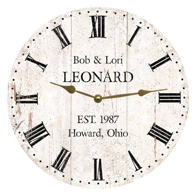 Oversized Wedding Clock - Personalized White Clock - image 1