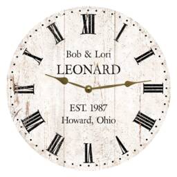 Oversized Wedding Clock - Personalized White Clock - thumbnail 1