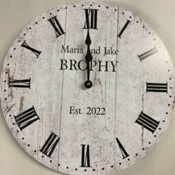 Oversized Wedding Clock - Personalized White Clock - thumbnail 2