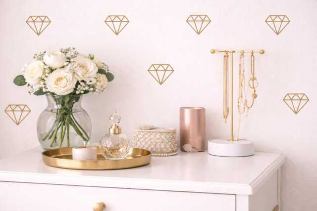 Diamond Vinyl Wall Decals Geometric Nursery Art - Set Of 30 - image 1