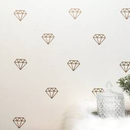 Diamond Vinyl Wall Decals Geometric Nursery Art - Set Of 30 - thumbnail 3