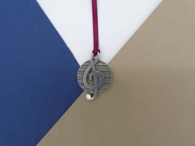 Treble Clef Hanging Decoration - Ornament Christmas Gift Music Lover Lucky Charm Musical Instrument - image 1