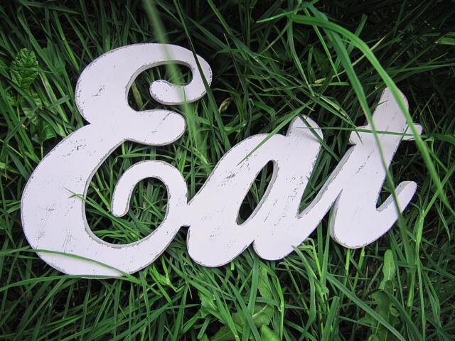Rustic Wood Eat Sign, Kitchen Wall Decor, Handmade Plywood - image 1