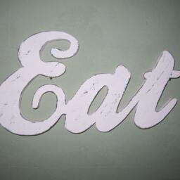Rustic Wood Eat Sign, Kitchen Wall Decor, Handmade Plywood - thumbnail 3