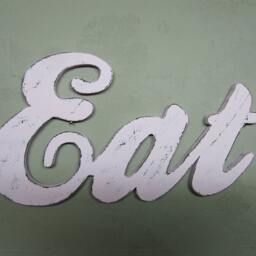 Rustic Wood Eat Sign, Kitchen Wall Decor, Handmade Plywood - thumbnail 2