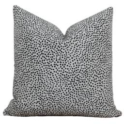 Black & White Dot Pillow Cover Polka Textured Designer Decorative Accent Lumbar - Penny - thumbnail 3