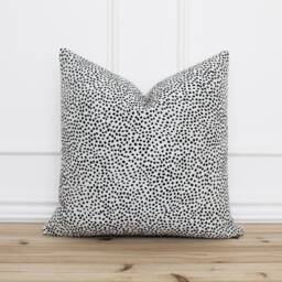Black & White Dot Pillow Cover Polka Textured Designer Decorative Accent Lumbar - Penny - thumbnail 1