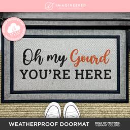 Oh My Gourd You're Here Outdoor Weatherproof Mat - Funny Seasonal Pumpkin Welcome Doormat Decor For Fall Lovers New Home Gift - thumbnail 1