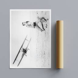 North By Northwest Movie Print - Cary Grant Airplane Chase, Framed Canvas Art - thumbnail 3