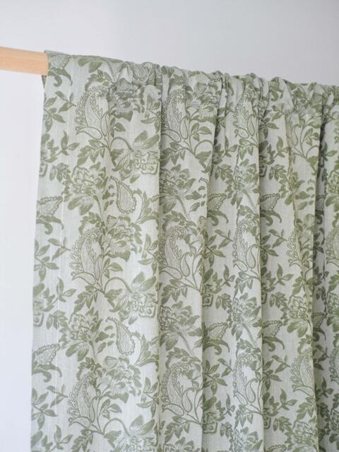 Hogan 100% Cotton Curtain, 4 Colors, Floral Airy Sheer Linen Curtain For Bedroom & Livingroom, 1Pc - image 1