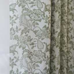 Hogan 100% Cotton Curtain, 4 Colors, Floral Airy Sheer Linen Curtain For Bedroom & Livingroom, 1Pc - thumbnail 3