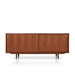 Mid-Century Sideboard, Dresser, Commode, Credenza Made Of Oak Veneer - Teak Colour Livlo T-S06 - thumbnail 1