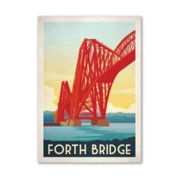 Forth Rail Bridge Travel Poster, Iillustration Of Between Edinburgh & Fife, Scottish Art, Wall Art - thumbnail 2