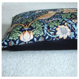 "10x16 Tempur Travel Pillow Cover With Zip Small 40x26cm William Morris The Strawberry Thief Oblong Cushion Sham Pillowcase 16""x10" - thumbnail 3