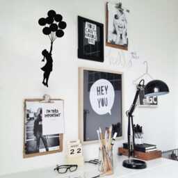 Banksy Girl With Balloons Wall Decal, Graffiti Art, Air Balloon Street Decor For Office, Living & Bedroom - thumbnail 3