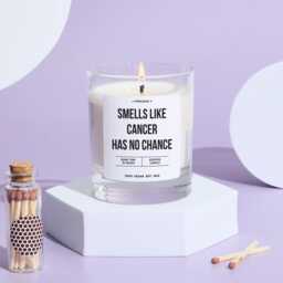 Smells Like Cancer Has No Chance Inspirational Scented Candle Gift Uplifting Keepsake For Fighter Survivor Chemo Recovery Her - thumbnail 2