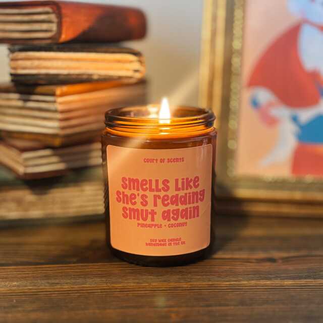 Reading Smut Again Candle Tropical Scented Soy Candle, 8Oz - image 1