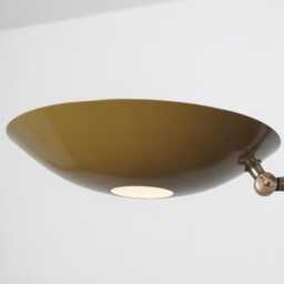 Mid Century Sputnik Style Four Desk Shade Raw Brass Finish Pendent Light - thumbnail 3