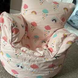 Personalised Toddler Bean Bag Chair Vinyl Name, Custom Colors - thumbnail 3