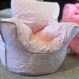 Personalised Toddler Bean Bag Chair Vinyl Name, Custom Colors - thumbnail 2