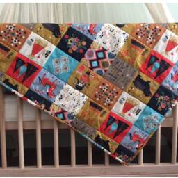 Organic Crib Quilt, Baby Quilted Play Mat, Gots Certified Organic Fabrics, Handmade in Usa, Toddler, Baby Shower, Gender Neutral, Modern, Wholecloth - thumbnail 3