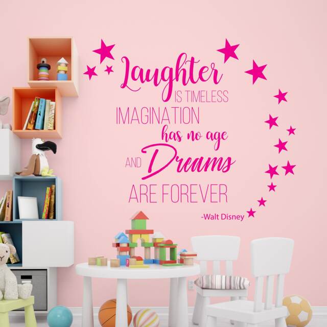 Laughter, Imagination, Dreams Vinyl Wall Decal - Girl Room Decor - 22x19In - image 1