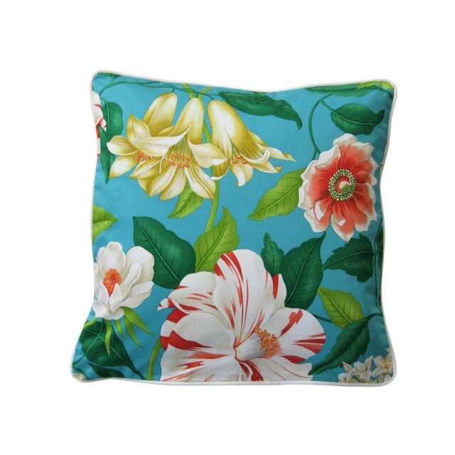 Sanderson Floreanna Cotton Chintz Cushion Cover Tropical Floral Pillow - image 1