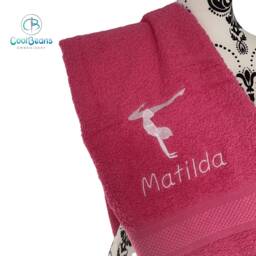 Acro Dance Towels - Personalised Face Cloth/Hand Towel Bath = Dance Gymastics - thumbnail 2