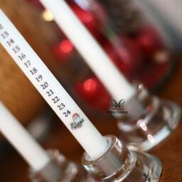 Christmas Calendar Candle, Taper Candle, Dinner Candle , Advent Countdown To - thumbnail 2