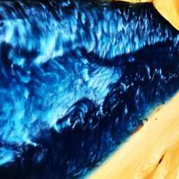 Large Resin & Wood Custom Art Piece - thumbnail 4