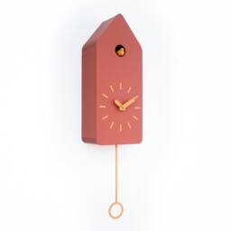Sunset House Cuckoo Clock - Warm Scandinavian Wall Accent - thumbnail 3