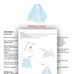 Beijing Lamp - Cnc Laser Cutting File Lamp Lamp/Lighting Design Kitchen Wood/ Wood Lamps Svg Files - thumbnail 2