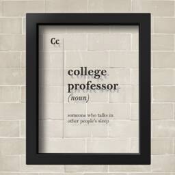 Transparent College Professor Funny Definition Print Teacher Gift Dorm Wall Art Scandinavian Modern Decor Dictionary Phd Gift - thumbnail 2
