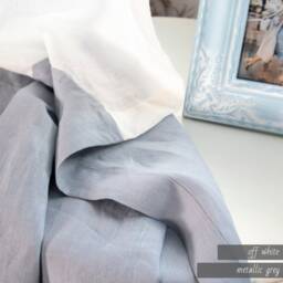 Two Color Linen Curtain Extra Long & Wide Custom Width Curtains One Panel Bedroom Farmhouse Mothers Day Gift For Her - thumbnail 3