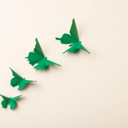 3D Wall Butterflies Kelly Green Butterfly Silhouettes For Home Art Decor, Nursery, Children's Room - thumbnail 3