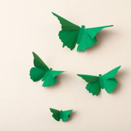 3D Wall Butterflies Kelly Green Butterfly Silhouettes For Home Art Decor, Nursery, Children's Room - thumbnail 2
