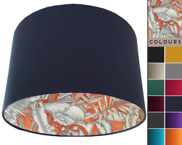 Handmade Burnt Orange Lampshade - Tropical Boho Style For Ceiling Lights Or Table Lamps - image 1