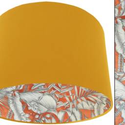 Handmade Burnt Orange Lampshade - Tropical Boho Style For Ceiling Lights Or Table Lamps - thumbnail 2