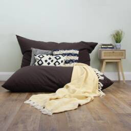 Cotton Slab Bean Bag, Handmade in The Uk, Beans Included, Adult & Kids Sizes Available