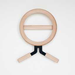Solid Wood Valet Stand, Wall-Mounted Coat Rack - Modo Black Metal - thumbnail 1