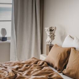 Stonewashed Linen Duvet Cover in Stylish Cinnamon/Washed Bedding/Linen Custom Size Brown Cinnamon - thumbnail 2