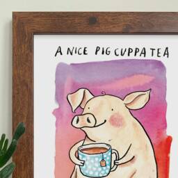 Watercolor Pig Print - Lover Gift, Farmhouse Nursery Decor - thumbnail 3