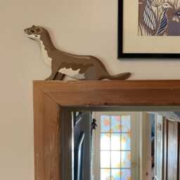 Hand Painted Weasel To Sit On Top Of A Door Frame, Picture Rail, Dado Skirting Board Etc - thumbnail 3